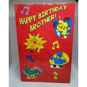 Paper Images Happy Birthday Brother Singing Animal Greeting Card